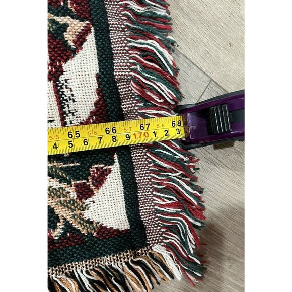 Goodwin Weavers Christmas 12 Santas Saint Nicholas Holiday Throw Blanket 68"x46" - Picture 11 of 12